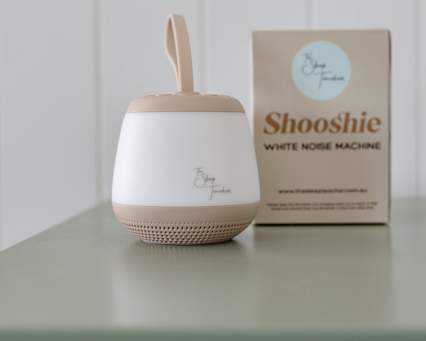 Shooshie portable white noise machine and night light