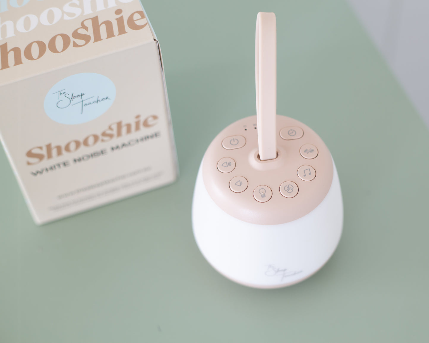 Shooshie portable white noise machine and night light