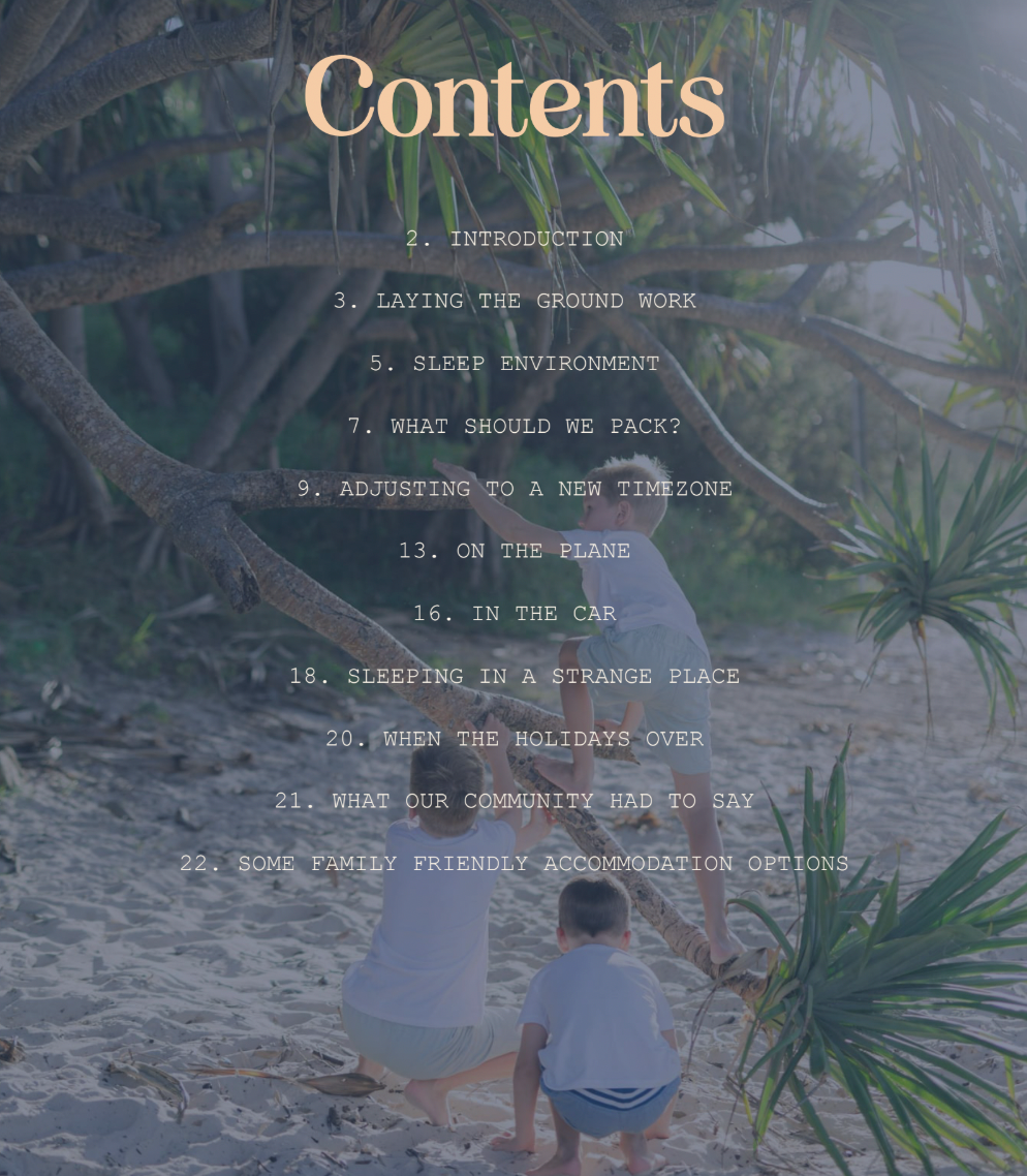 Up Up and Asleep baby travel sleep guide